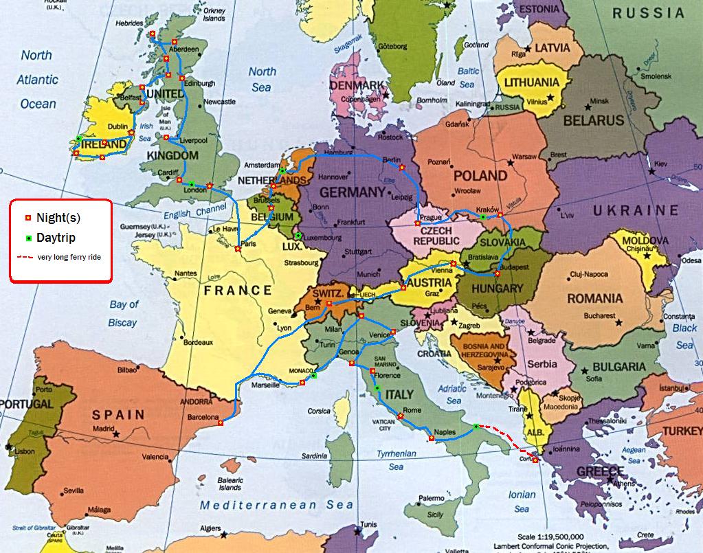 Map Of Europe Today